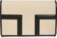 TOTEME T-Flap Canvas & Leather Envelope Clutch