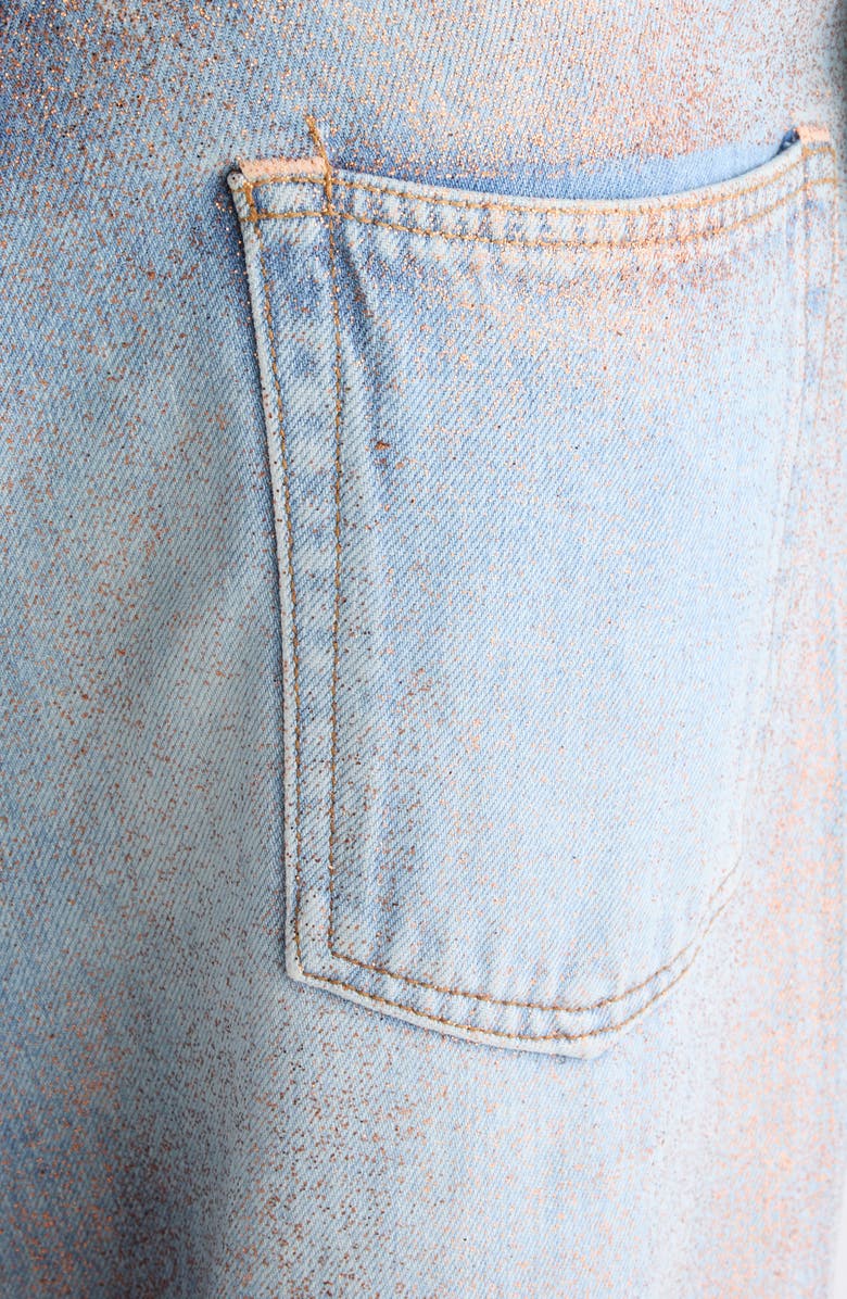 Acne Studios 1981 Glitter Loose Fit Jeans, Alternate, color, Rose Copper/ Light Blue