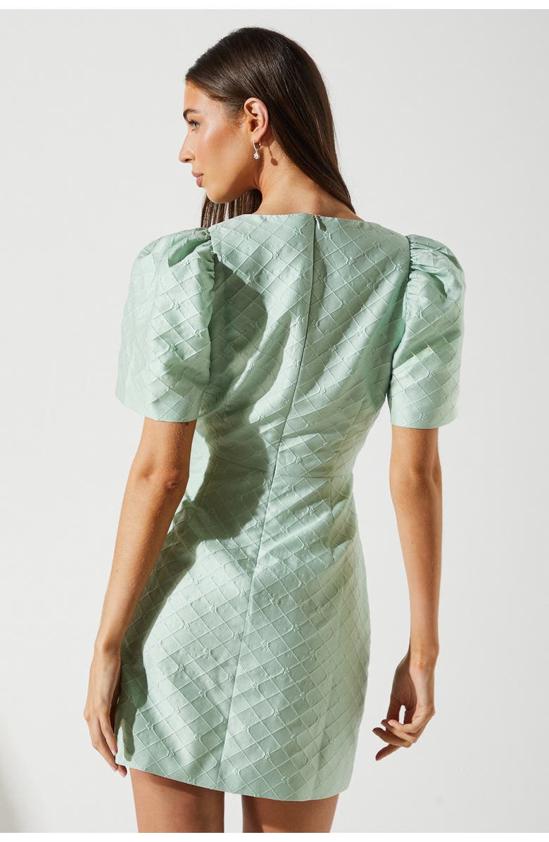 Coast Jacquard Bow Mini Dress, Alternate, color, Mint