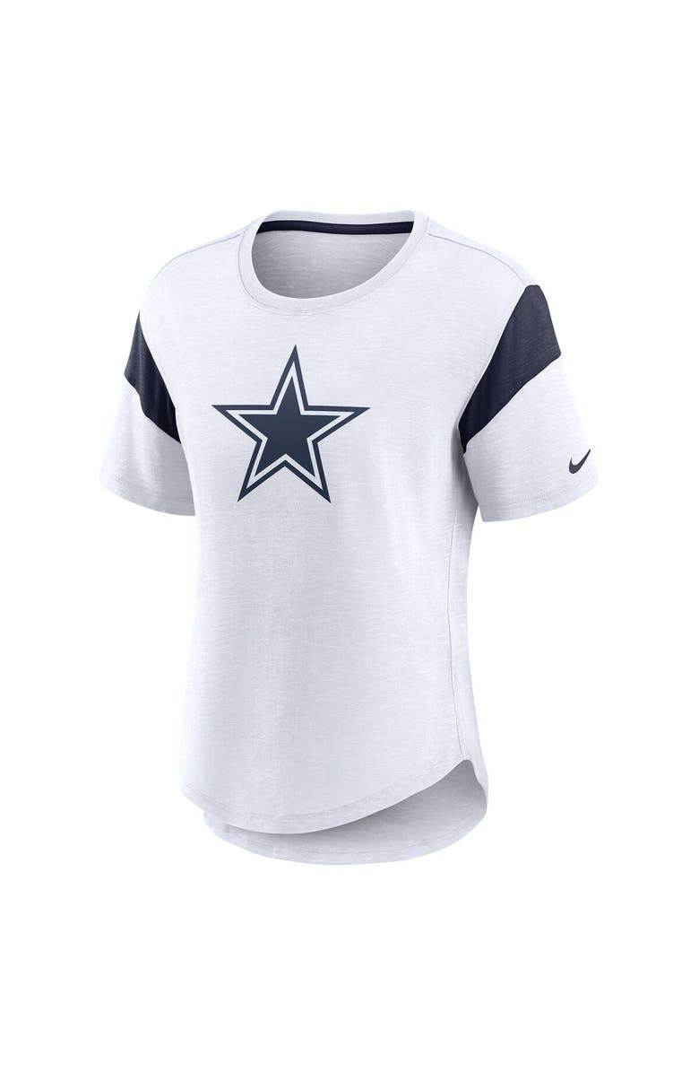 Nike Women's Nike White Dallas Cowboys Fashion Slub Top, Alternate, color, 