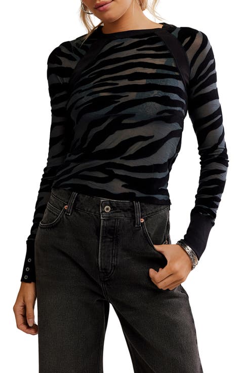 So Lush Burnout Velvet Top