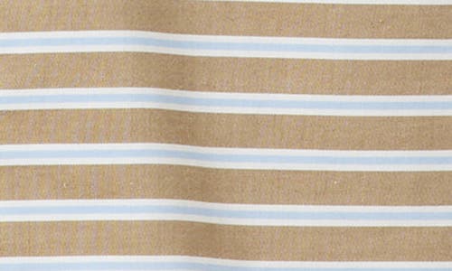 Scotch & Soda Mixed Stripe Crop Button-up Shirt In Green
