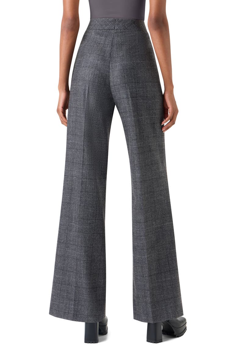Fior Wool Flannel Trousers, Alternate, color, CHARCOAL-BLACK
