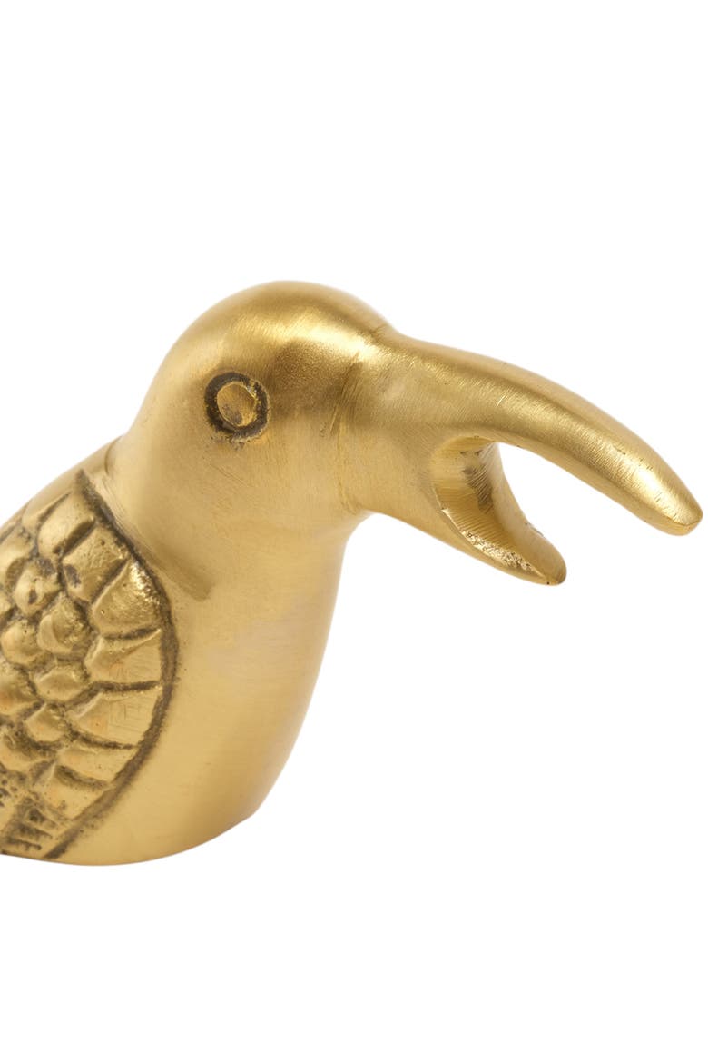 Lotus Brass Bird Decorative Object 2 Pcs Set, Alternate, color, Gold