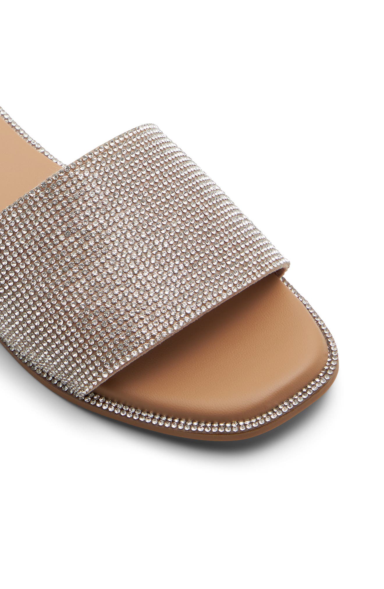 Call It Spring By Aldo Shimmerr Crystal Embellished Slide Sandal, Alternate, color, Silver