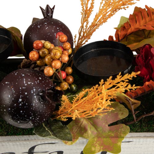 Northlight Autumn Harvest Triple Candle Holder In Multi