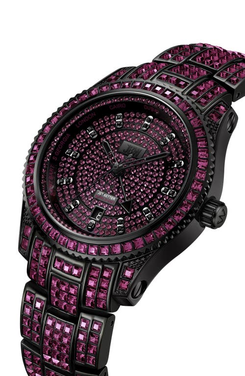 Jbw Reserve Jet Setter Gmt Bracelet Watch, 39mm In Pink