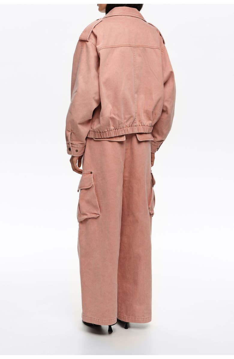Bimba y Lola Denim Cargo Trousers, Alternate, color, Peach