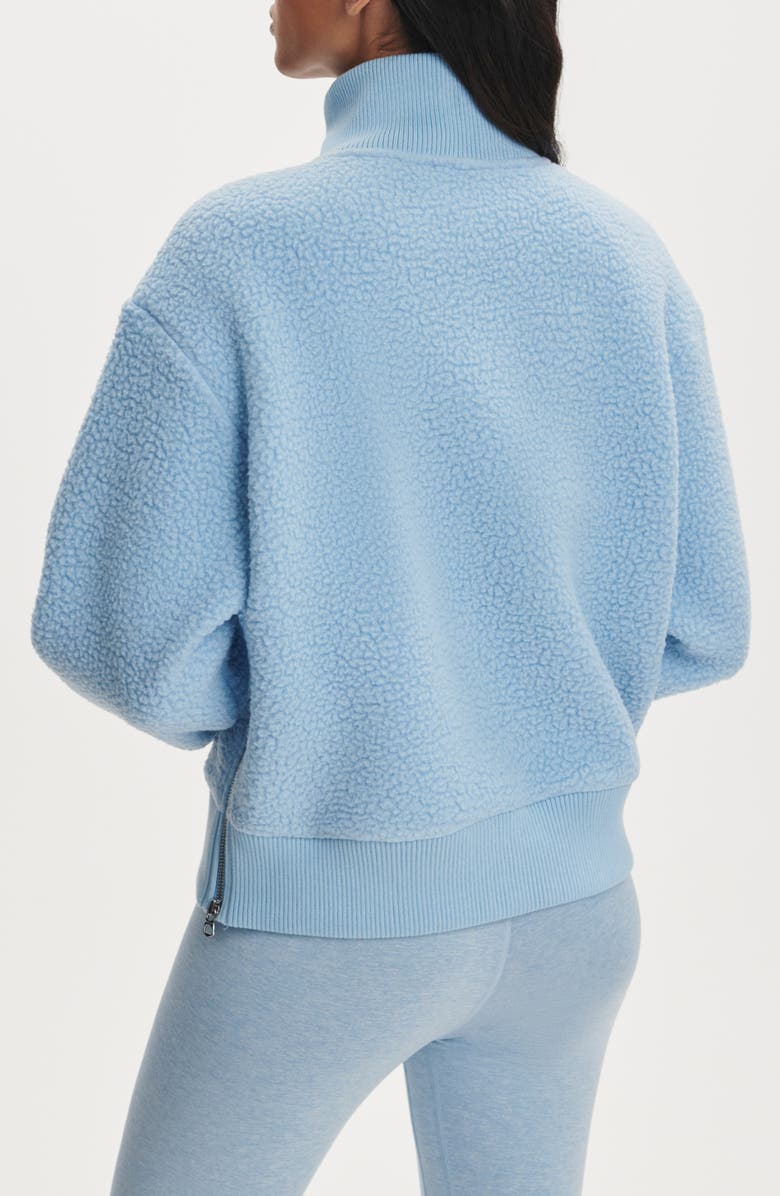 Varley Jaylin High Pile Fleece Half-Zip Pullover, Alternate, color, Glacier Blue