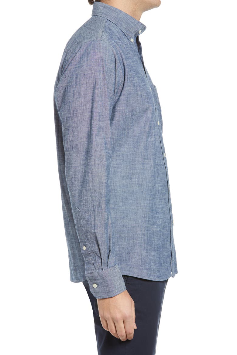Tamworth Classic Fit Button-Down Chambray Shirt, Alternate, color, INDIGO