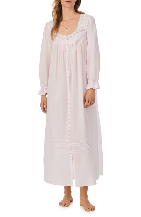 Long Sleeve Cotton Lawn Nightgown
