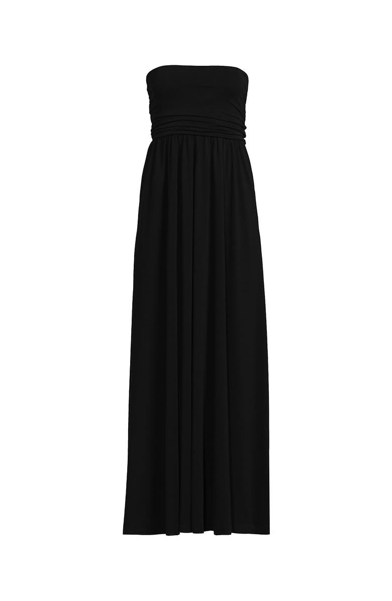 Lands' End Women's Cupro Bandeau Maxi Dress with Removable Straps, Alternate, color, 