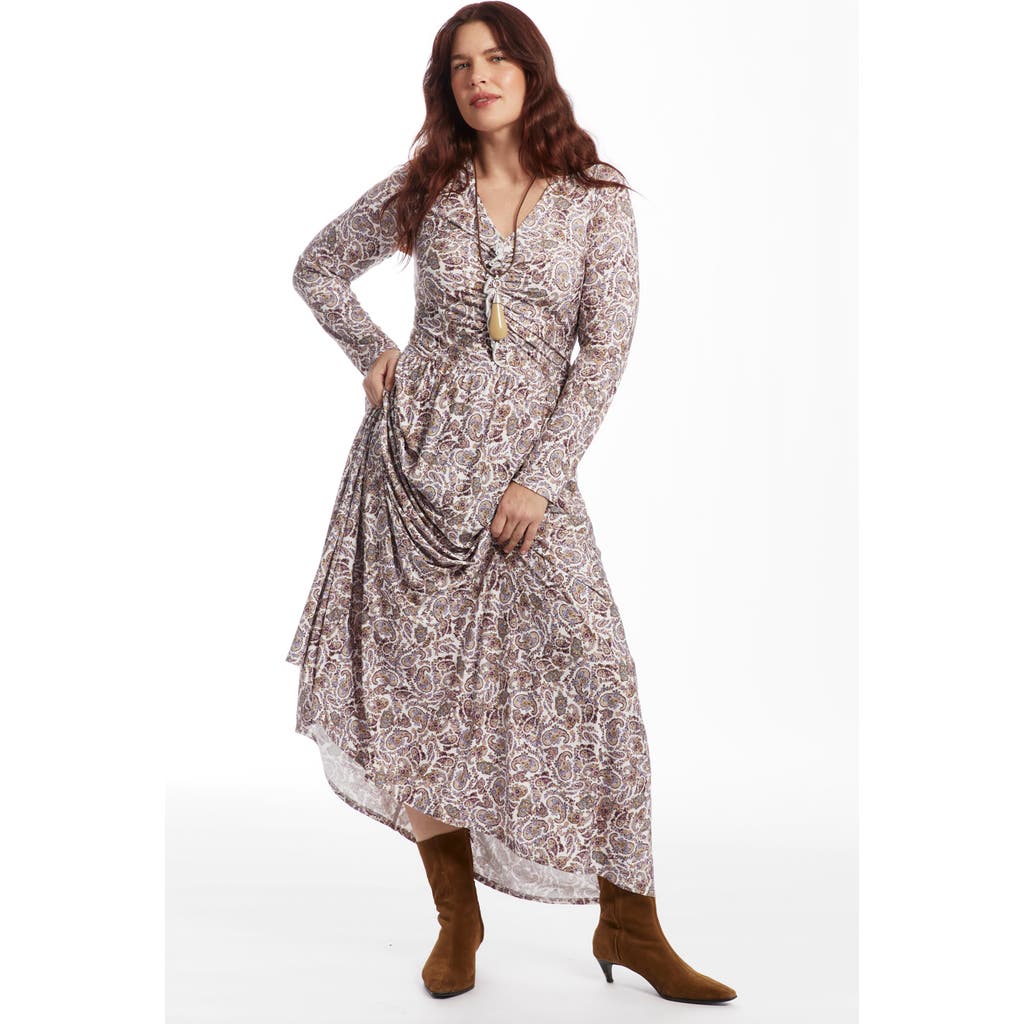 June + Vie V Neck Maxi Dress