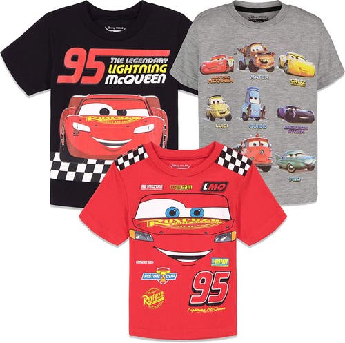 Disney Cars Lightning Mcqueen 3-pack T-shirts In Multi