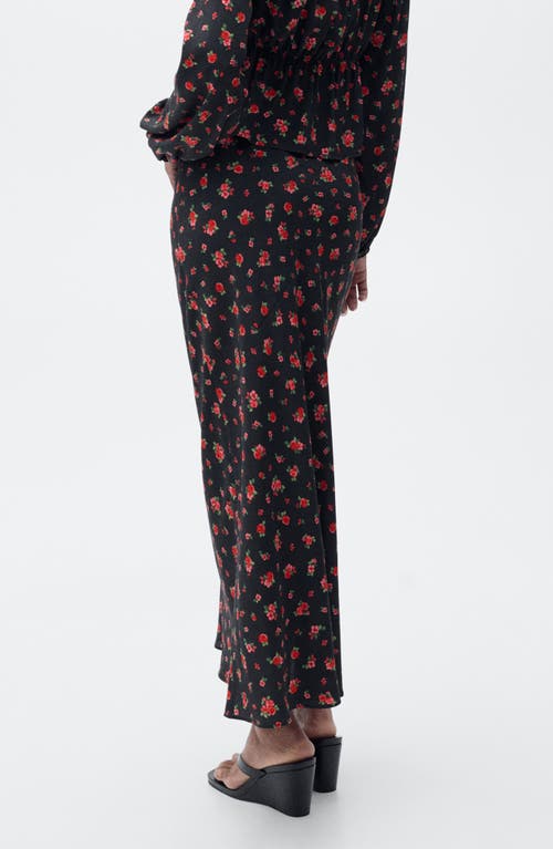 Mango Floral Flare Maxi Skirt