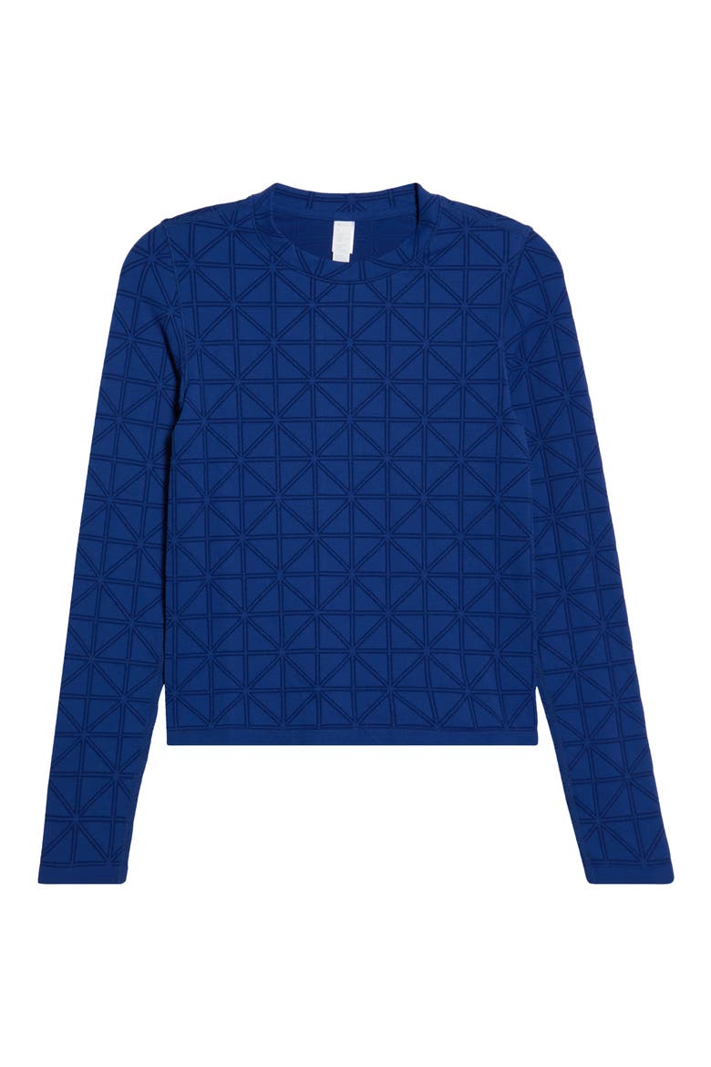 Seamless Diamond Long Sleeve Top, Alternate, color, BLUE SODALITE