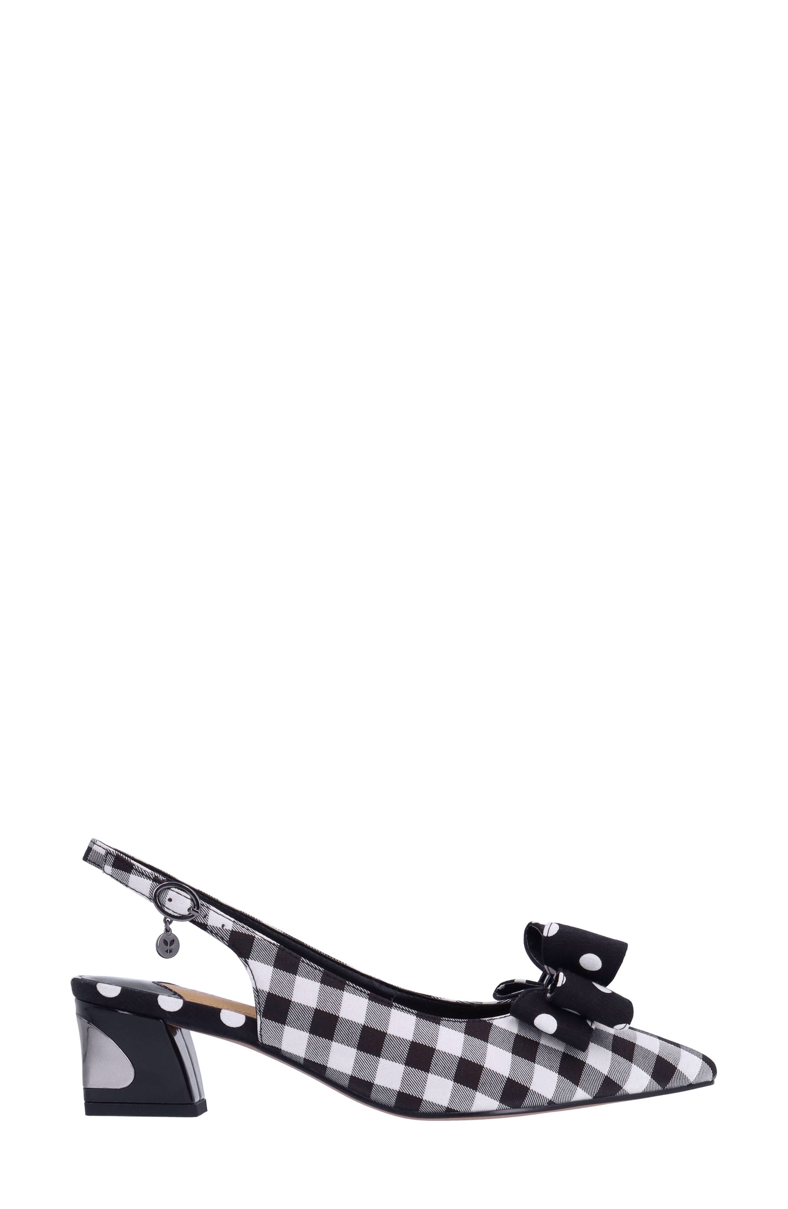 J. Reneé Kimma Pointed Toe Pump, Alternate, color, Black/ White