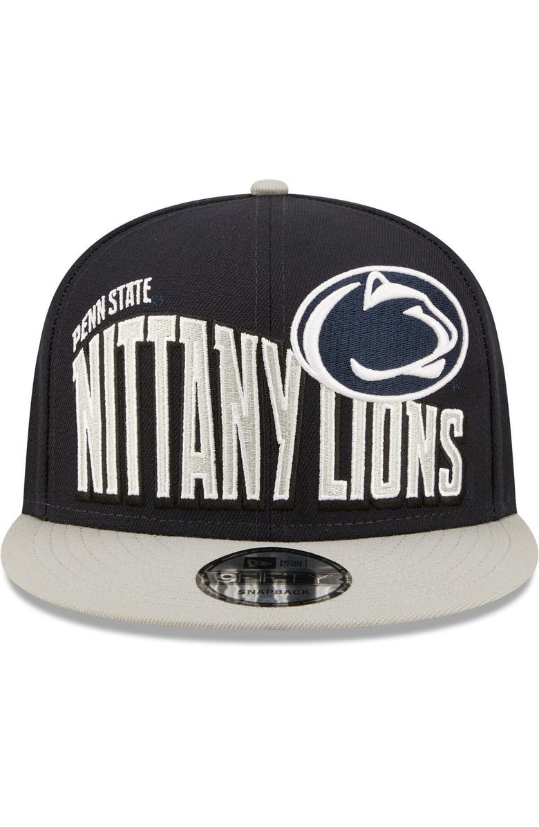New Era Men's New Era Navy Penn State Nittany Lions Two-Tone Vintage Wave 9FIFTY Snapback Hat, Alternate, color, Navy