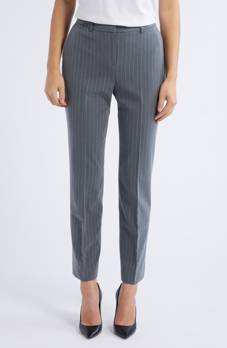 Tahari ASL Pinstripe Classic Pants, Main, color,