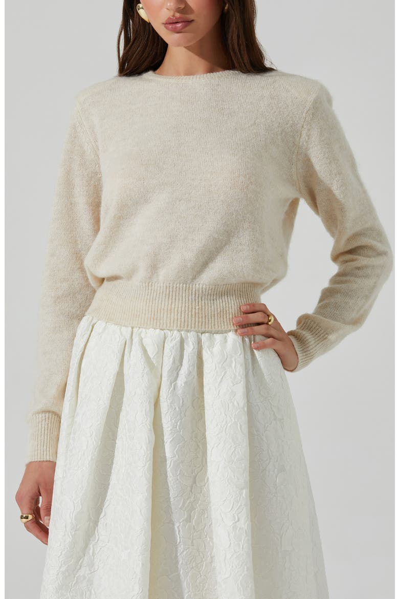 Kiran Crewneck Sweater, Alternate, color, IVORY