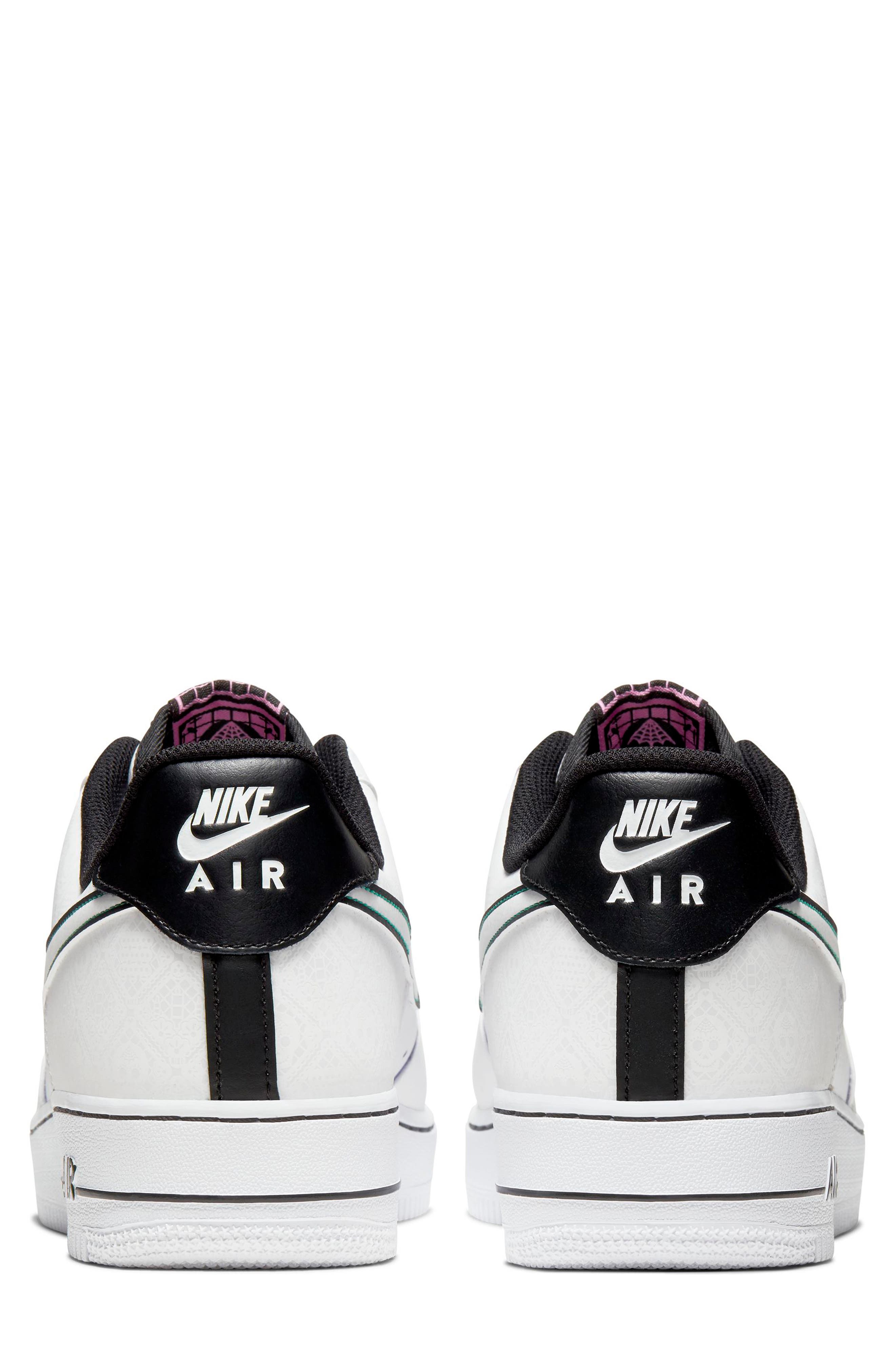 Air Force 1 '07 LV8 Sneaker, Alternate, color, WHITE/ BLACK/ KINETIC GREEN
