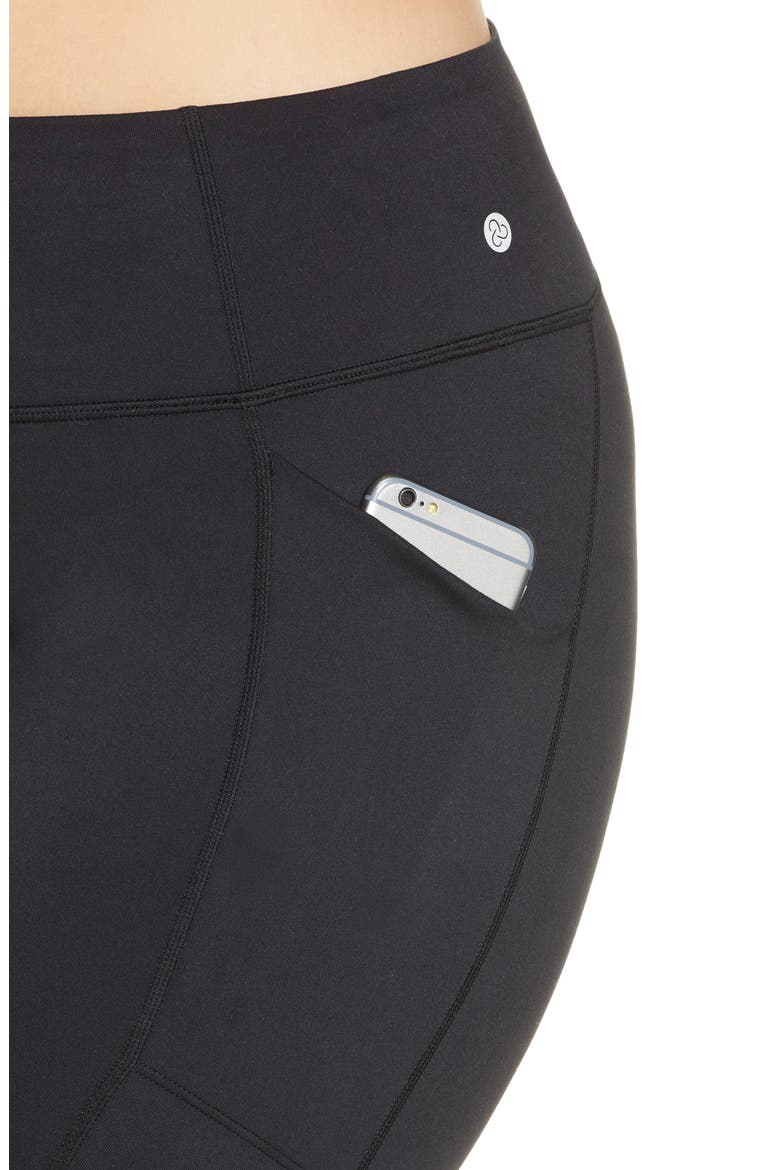 Live In High Waist Pocket Crop Leggings, Alternate, color, BLACK