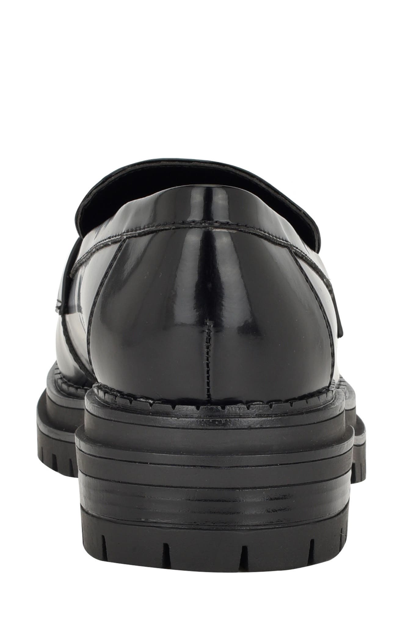 Calvin Klein Grant Lug Sole Penny Loafer, Alternate, color, Black