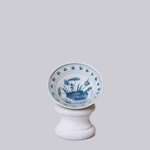 Small Porcelain Lotus Conical Bowl