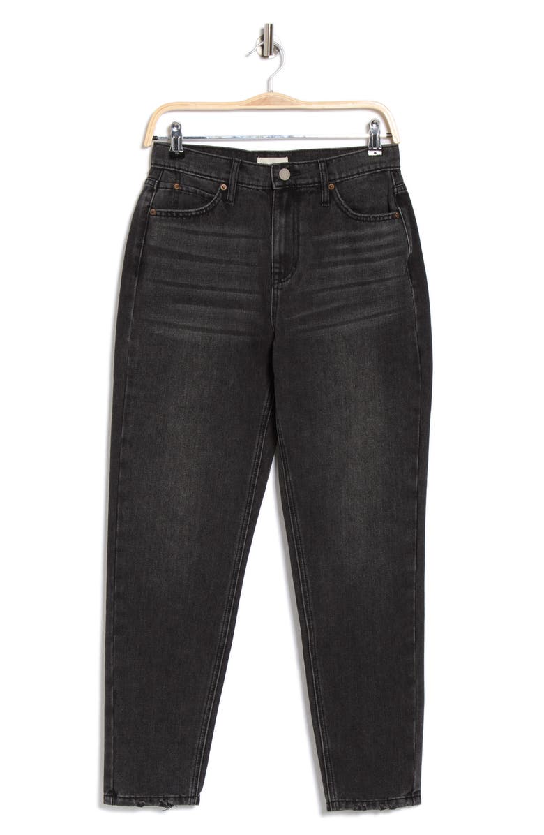 Nicole Miller High Waist Tapered Jeans, Alternate, color, Black