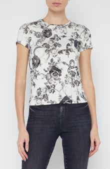 L'AGENCE Ressi Baroque Floral Print T-Shirt