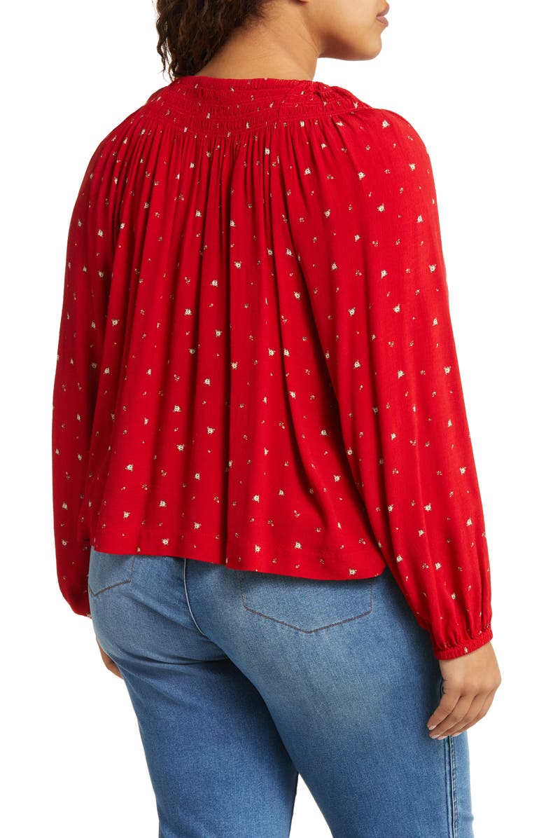 Treasure & Bond Smocked Detail Popover Top, Alternate, color, 