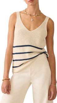 Faherty Miramar Linen & Organic Cotton Blend Sweater Tank