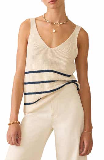 Faherty Miramar Linen & Organic Cotton Blend Sweater Tank