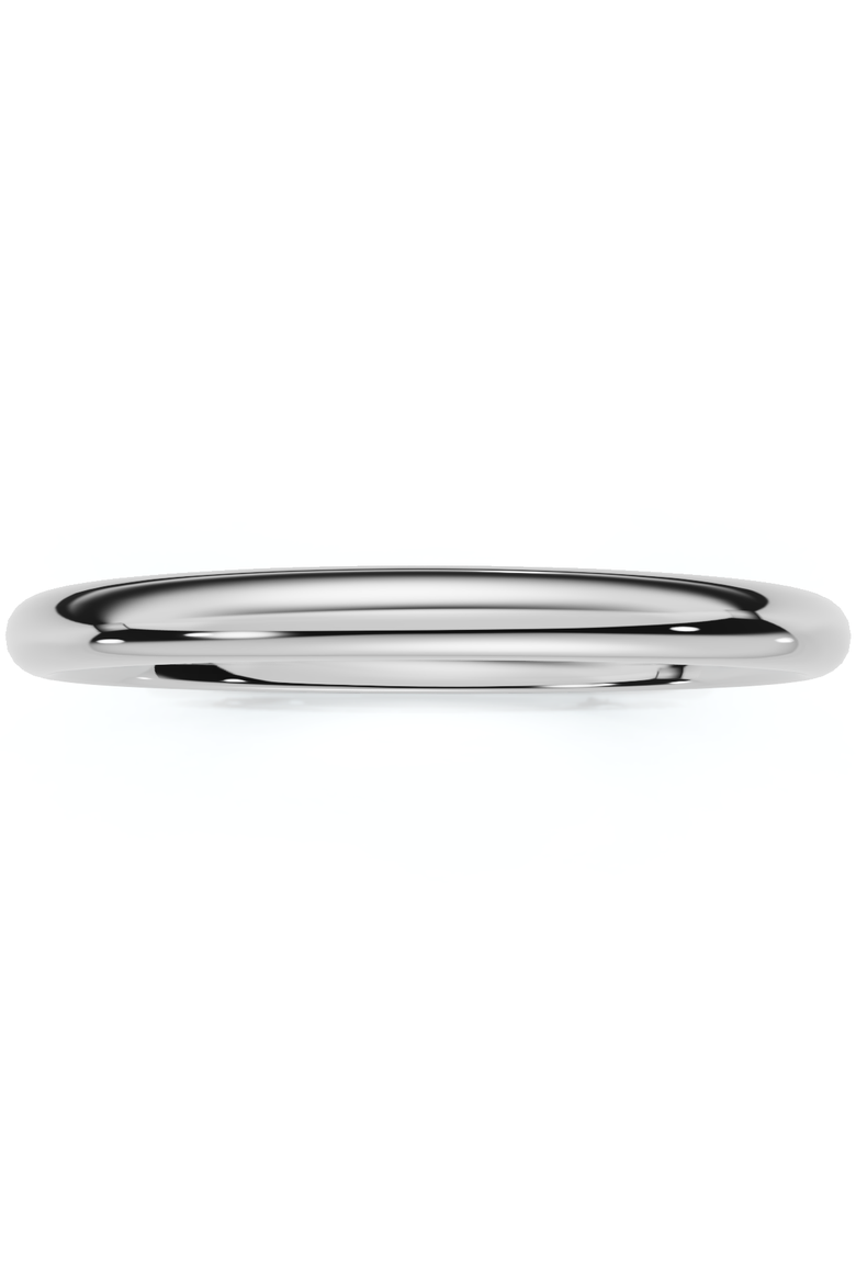 2mm 14K Gold Comfort Fit Plain Wedding Band, Alternate, color, 14k White Gold