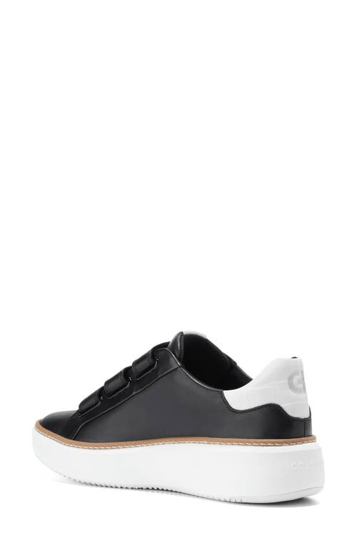 Cole Haan Women's Grandpro Topspin Triple Strap Sneakers In Black/white