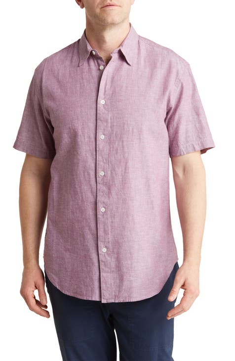 Key Largo Short Sleeve Linen Blend Button-Up Shirt