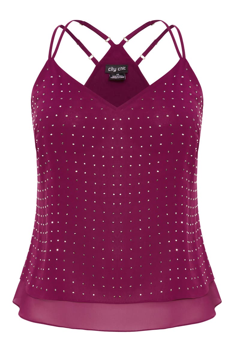Rosalia Studded Tank Top, Alternate, color, PURPLE