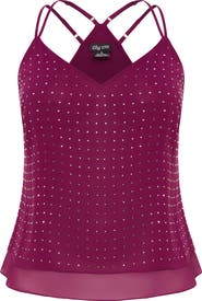 City Chic Rosalia Studded Tank Top