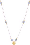 Estella Bartlett Miyuki Heart & Flower Beaded Necklace