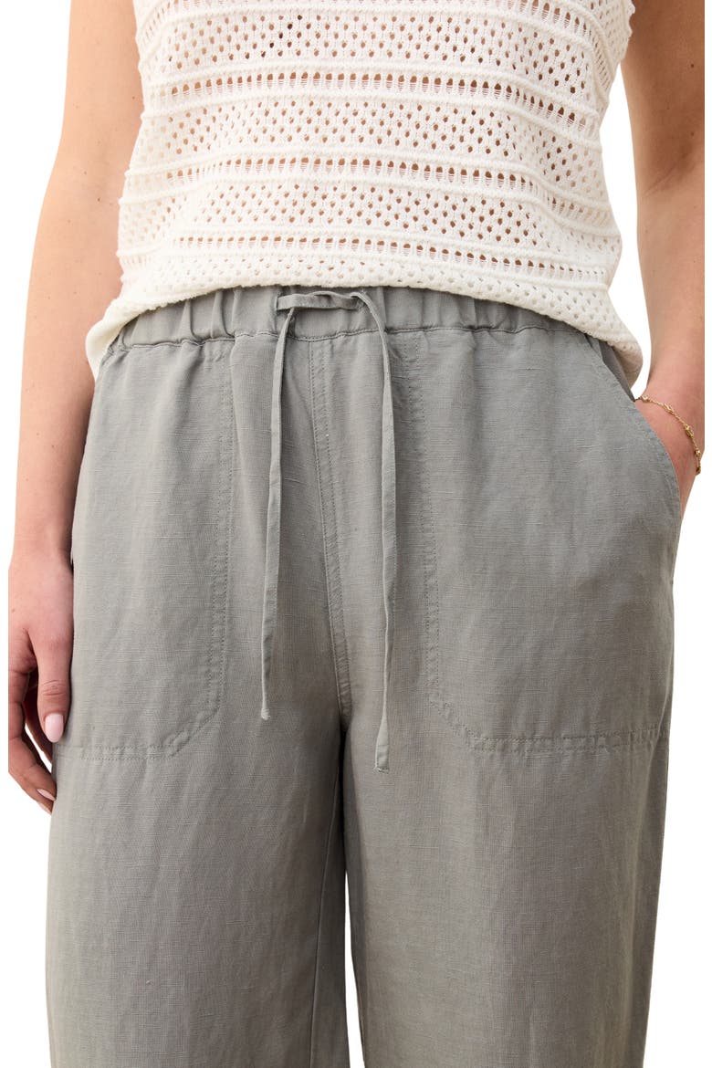 Linen Blend Straight Leg Pants, Alternate, color, SHADOW