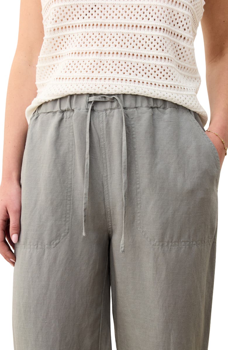 Marine Layer Linen Blend Straight Leg Pants, Alternate, color, Shadow