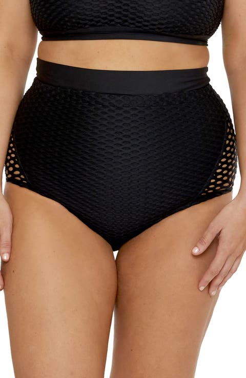Castaway High Waist Bikini Bottoms (Plus)