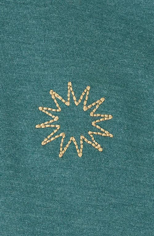 Threads 4 Thought Soft Wash Sunburst Embroidered T-shirt In Watercress