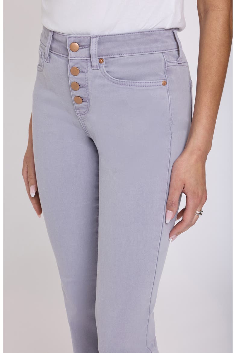 Barbara Frayed Exposed Button Bootcut Jeans, Alternate, color, VINTAGE LAVENDER