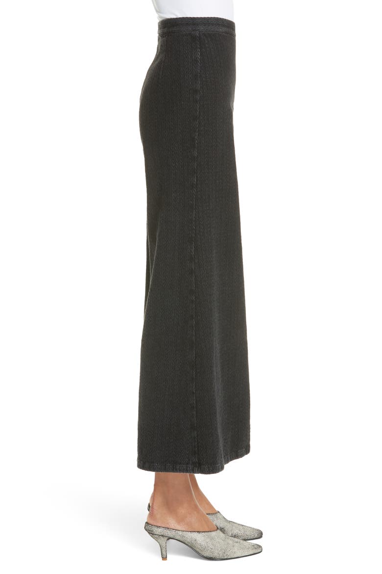 Absolute Herringbone Weave Wide Leg Pants, Alternate, color, BLACK
