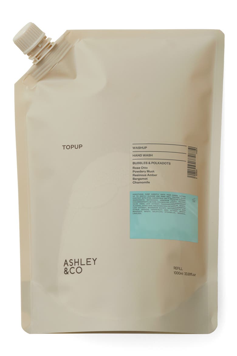 Topup Botanical Hand Wash Refill - Bubbles & Polkadots, Main, color, NO COLOR