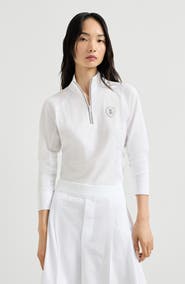 Brunello Cucinelli Pique Sweatshirt with logo