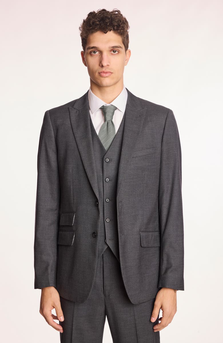 PAISLEY & GRAY Eaton Modern Fit Vest, Alternate, color, Charcoal Shark