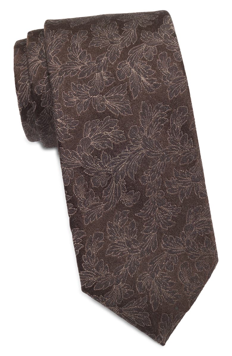 Nordstrom Richin Botanical Silk Tie, Main, color, Chocolate