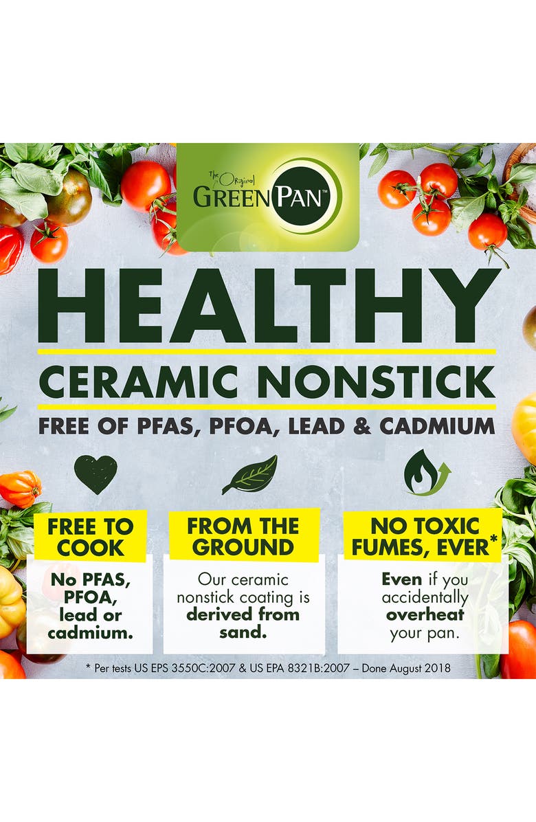 GreenPan Rio Healthy Nonstick Ceramic Cookware Set, Alternate, color, Black